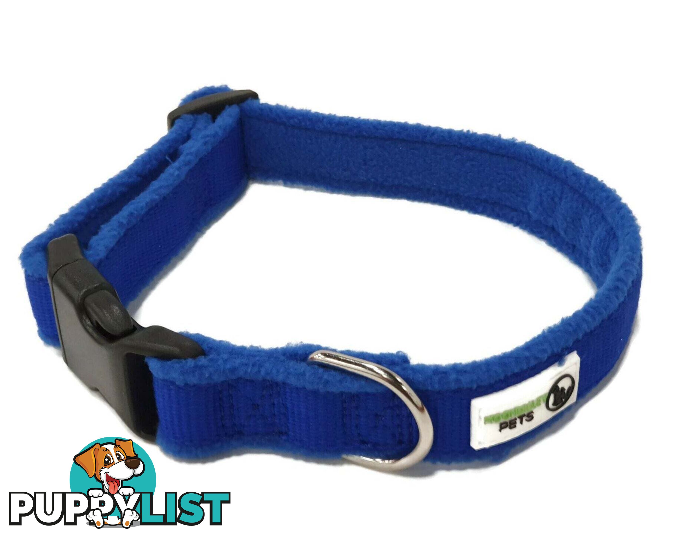 100% Pure Bamboo Fibre w/Fleece Lining Dog Collar Plastic Buckle - Moondidley Pets - MDPCOLFLEXSPNK