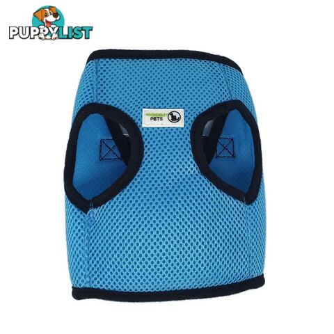 Doggie ID Vest Soft Air Mesh Personlised Embroidered - MDPIDVESSLBLU