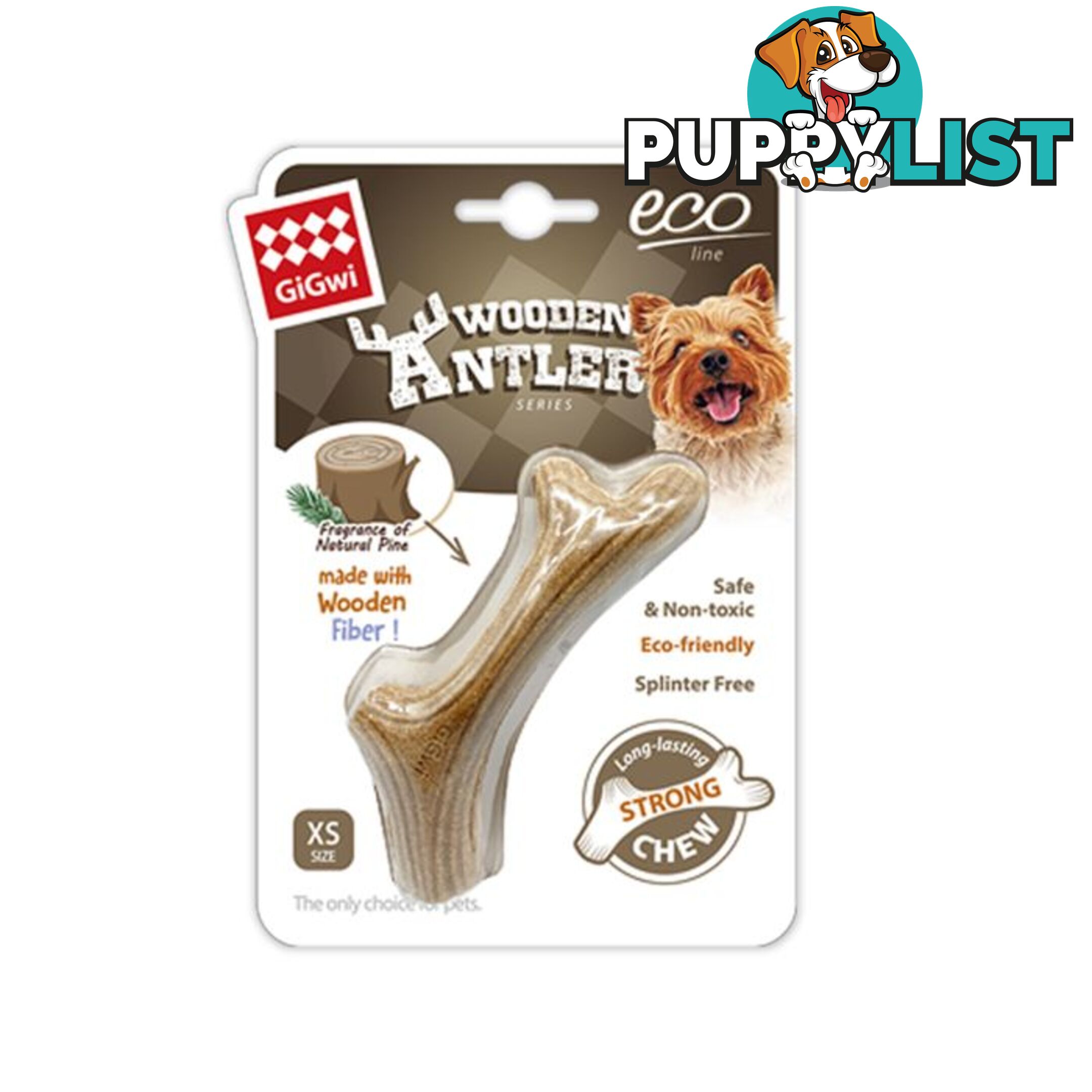 Dog Chew Wooden Antler Gigwi - WPS-DAG3300