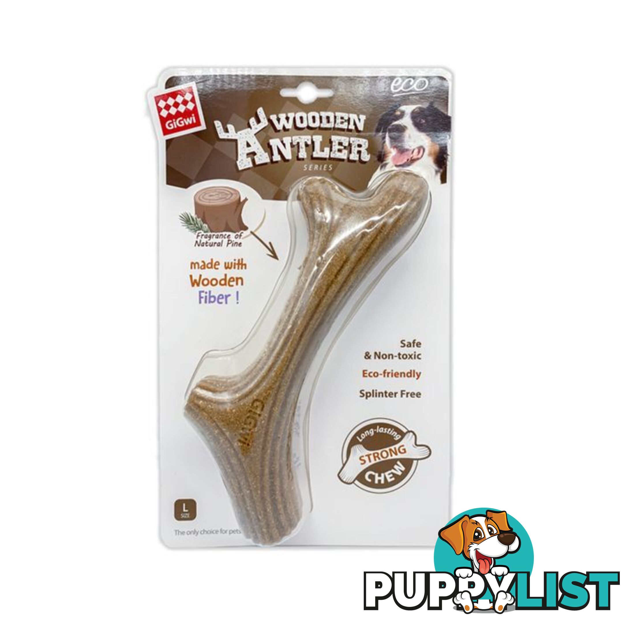 Dog Chew Wooden Antler Gigwi - WPS-DAG3300