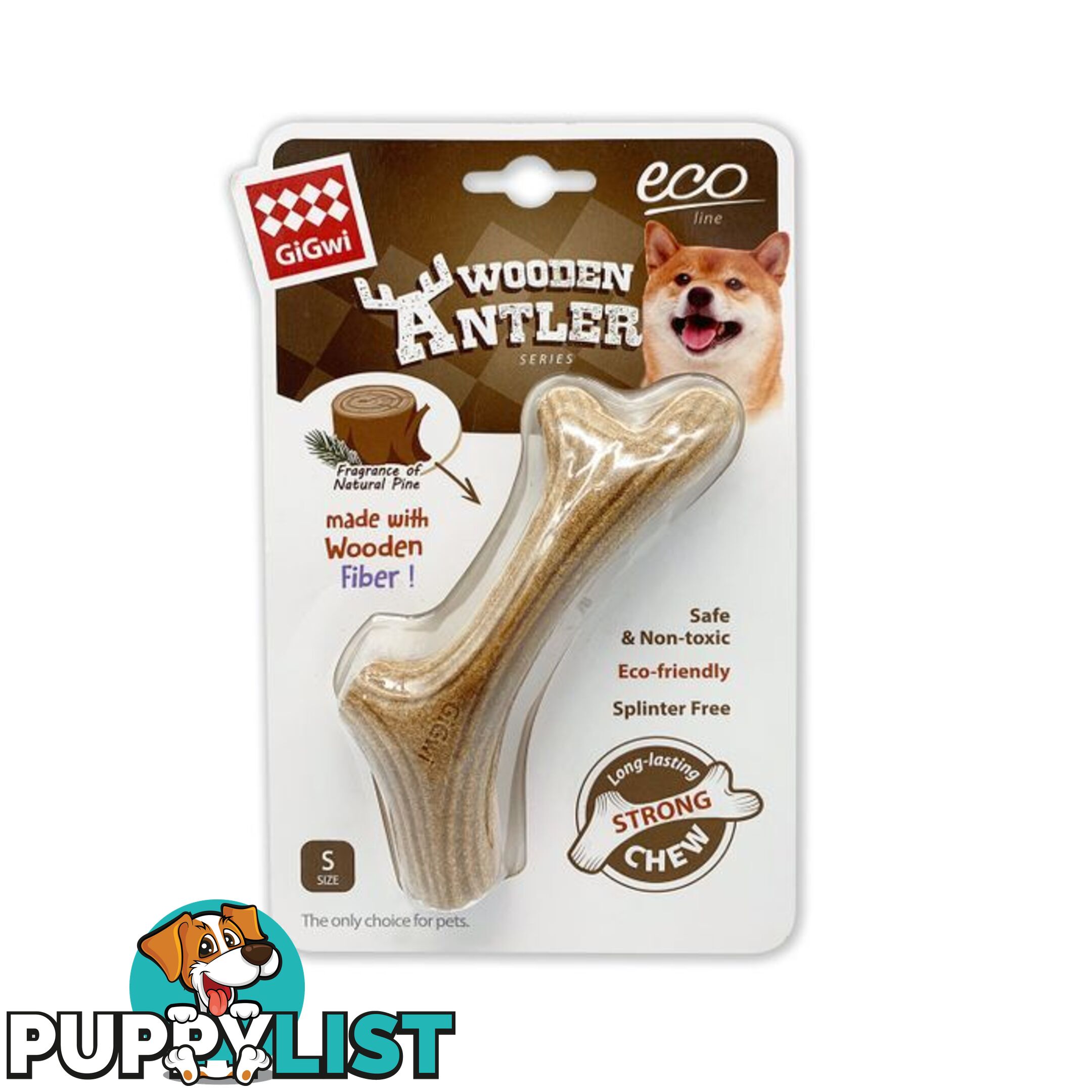 Dog Chew Wooden Antler Gigwi - WPS-DAG3300