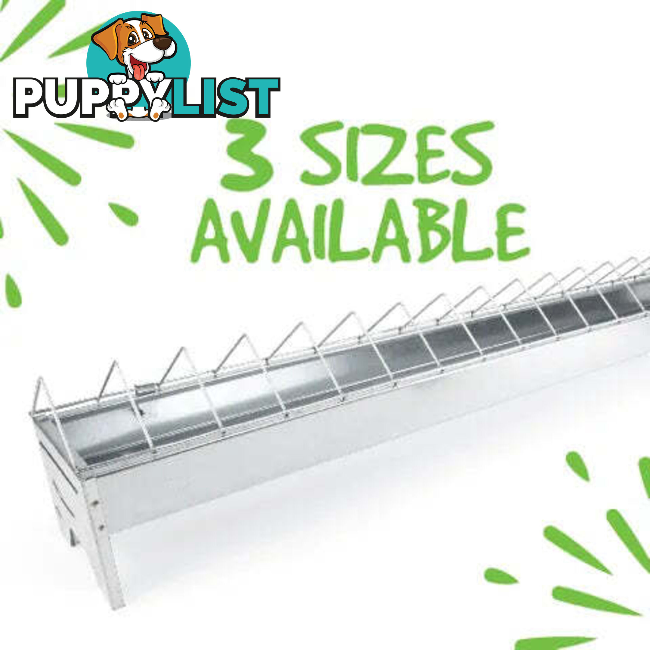 POULTRY GALVANISED FEED TROUGH - BAINBRIDGE - BB-A8072