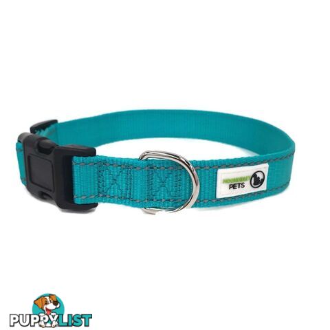 Nylon w/Reflective Stitching Dog Collar - Moondidley Pets - MDPCOLREFLPUR