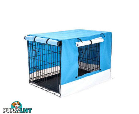 Paw Mate Wire Dog Cage Foldable Crate Kennel with Tray + Cover Combo - V274-PET-WCCV24-PK