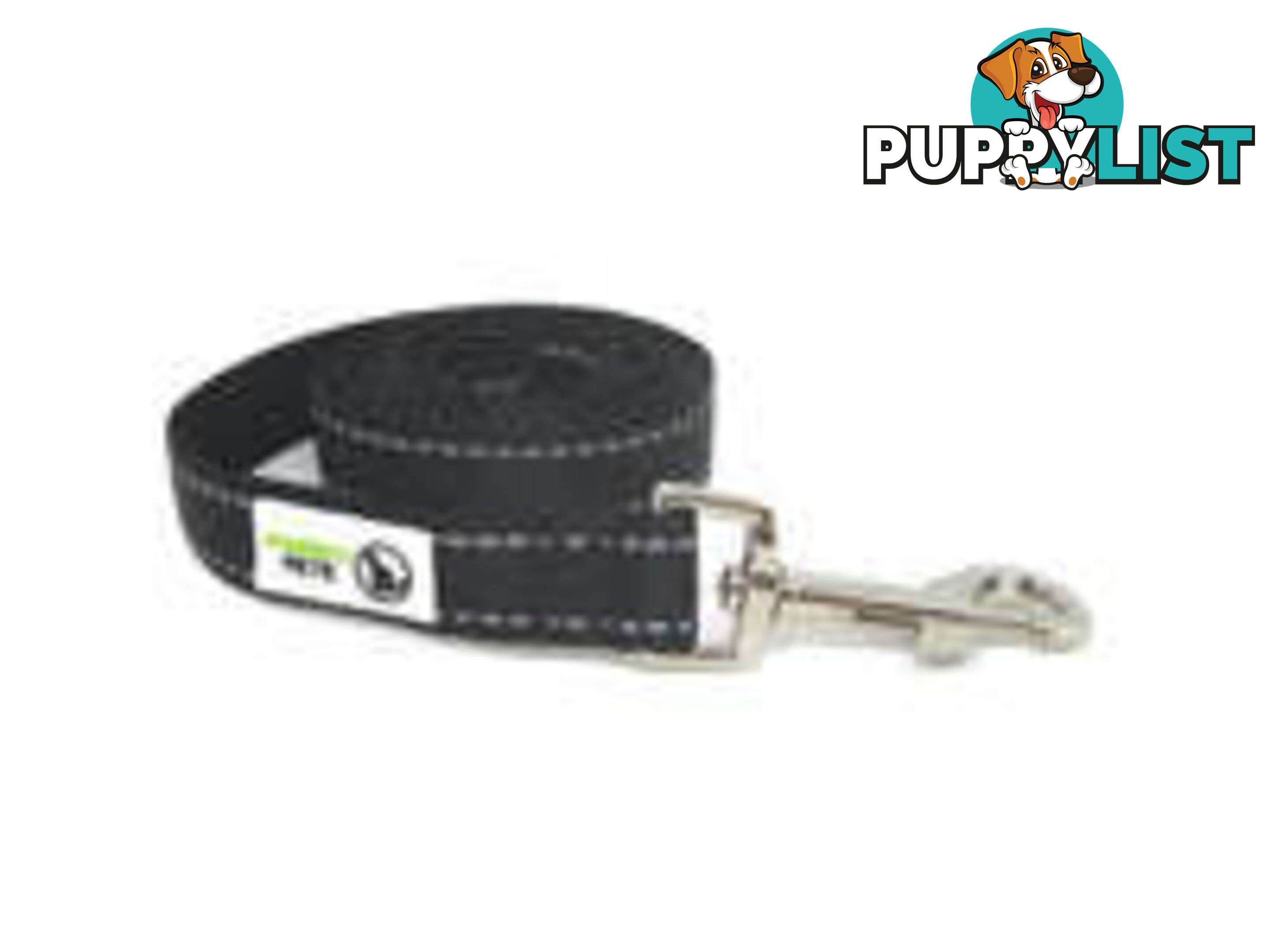3m Long Nylon w/Reflective Stitching Dog Lead - Moondidley Pets - MDPLDREFGRN203