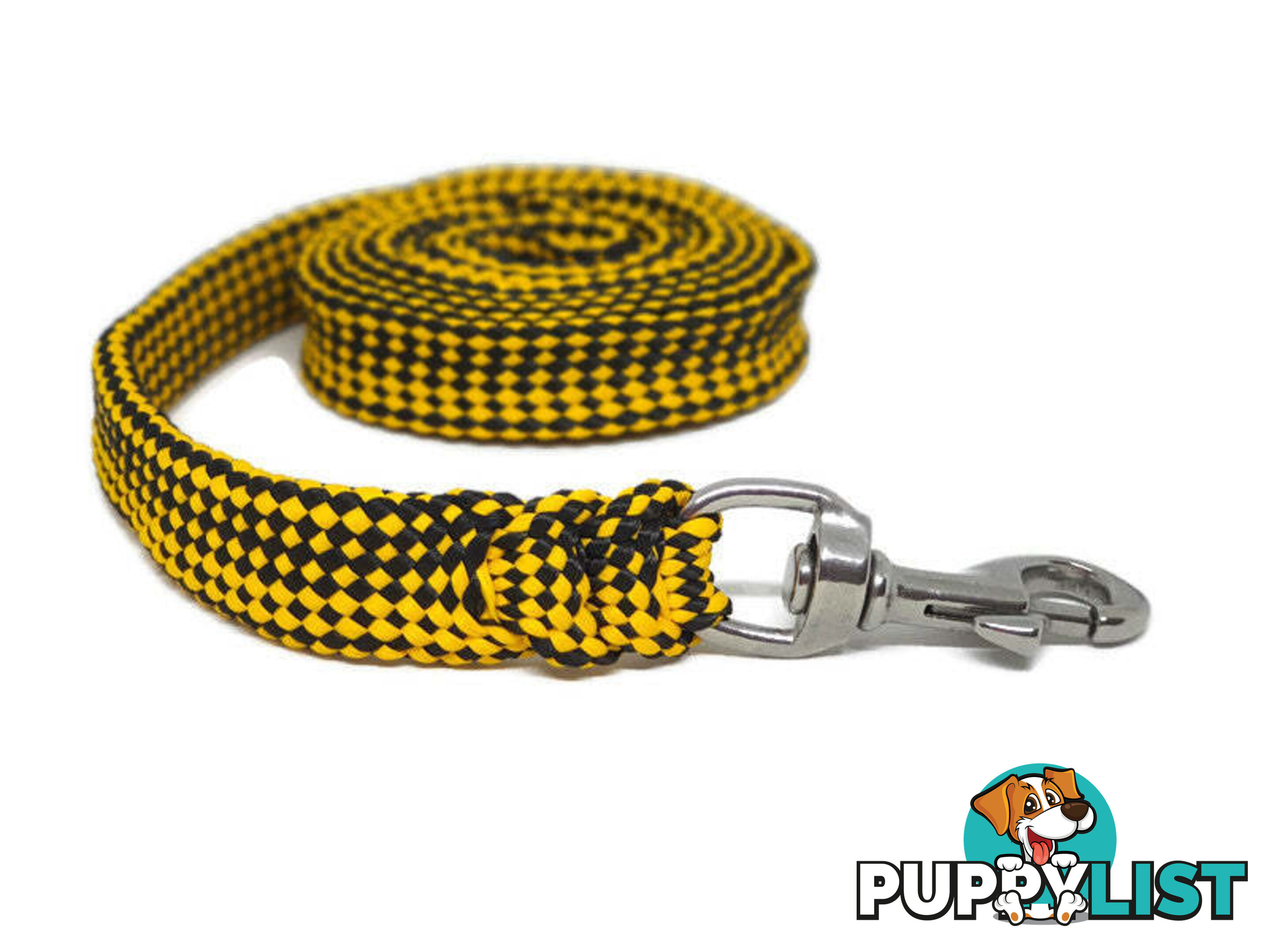 1.8m to 10m Long Dog Lead No Stitching Tough Yarnix 20mm Wide - YNXLD2010BRPNK