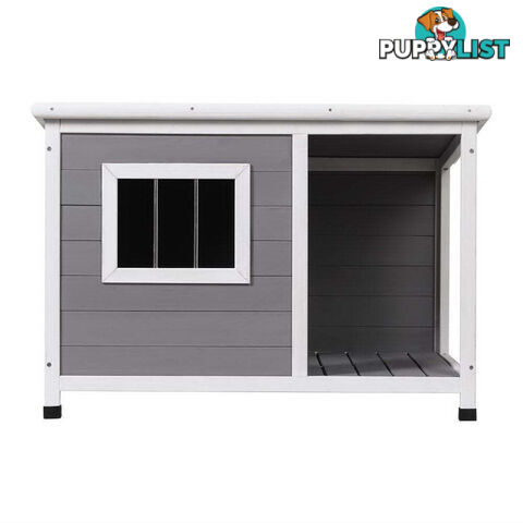 i.Pet Dog Kennel House Large Wooden Outdoor Pet Kennels Indoor Puppy Cabin Log - PET-GT-DH7S-GR