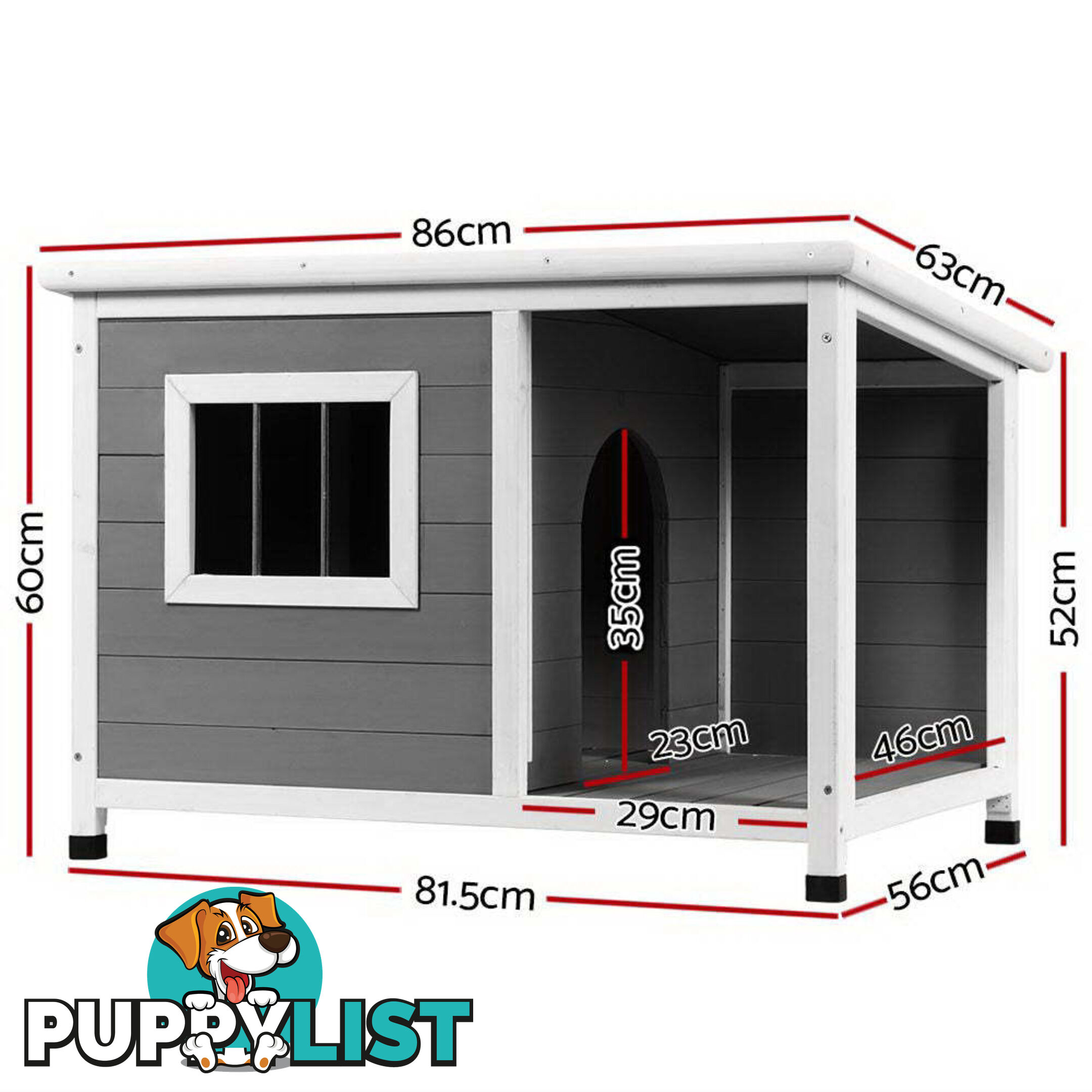 i.Pet Dog Kennel House Large Wooden Outdoor Pet Kennels Indoor Puppy Cabin Log - PET-GT-DH7S-GR