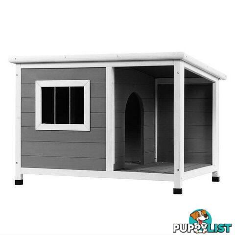 i.Pet Dog Kennel House Large Wooden Outdoor Pet Kennels Indoor Puppy Cabin Log - PET-GT-DH7S-GR