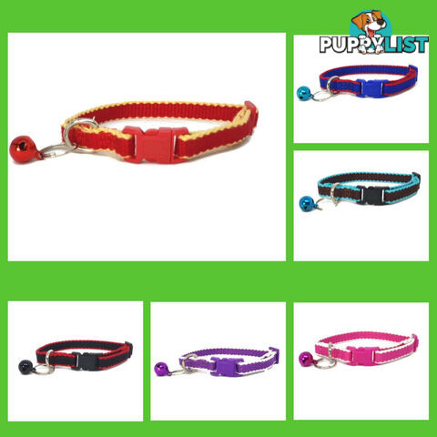 100% Pure Bamboo Fibre Cat Collar Plastic Buckle - Moondidley Pets - MDPCOLBLK