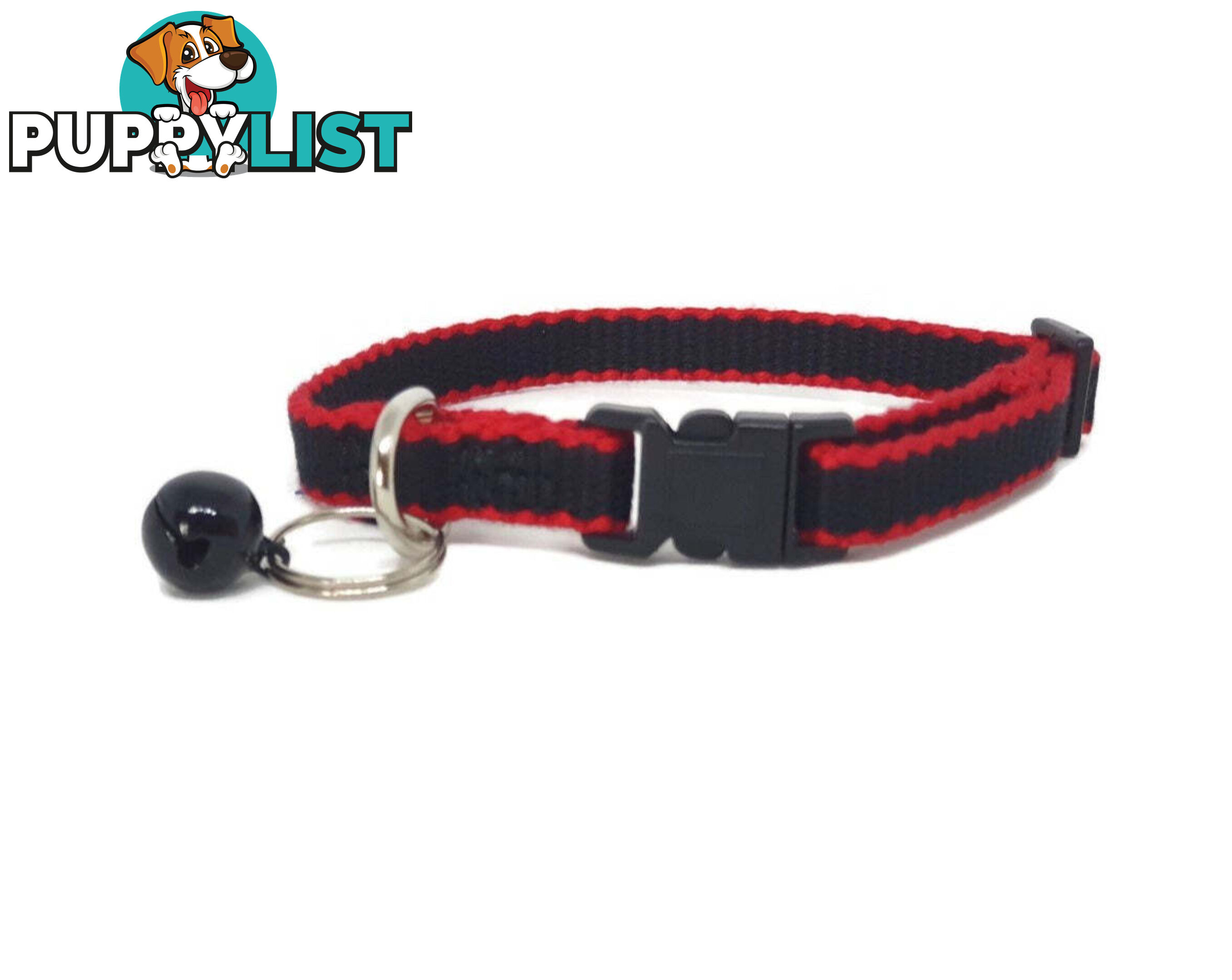 100% Pure Bamboo Fibre Cat Collar Plastic Buckle - Moondidley Pets - MDPCOLBLK