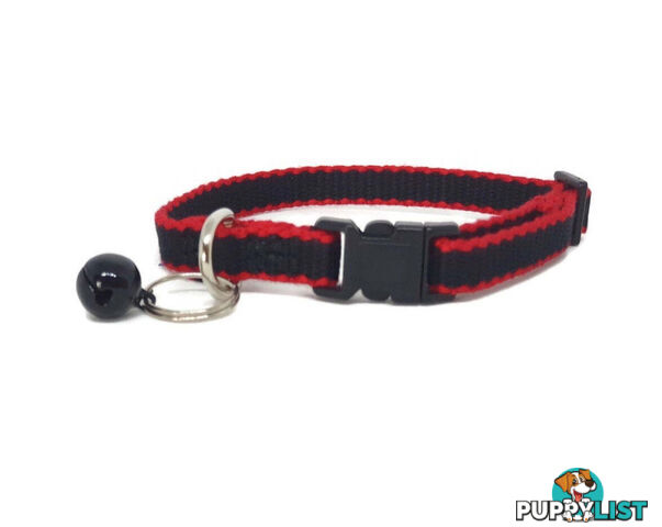 100% Pure Bamboo Fibre Cat Collar Plastic Buckle - Moondidley Pets - MDPCOLBLK