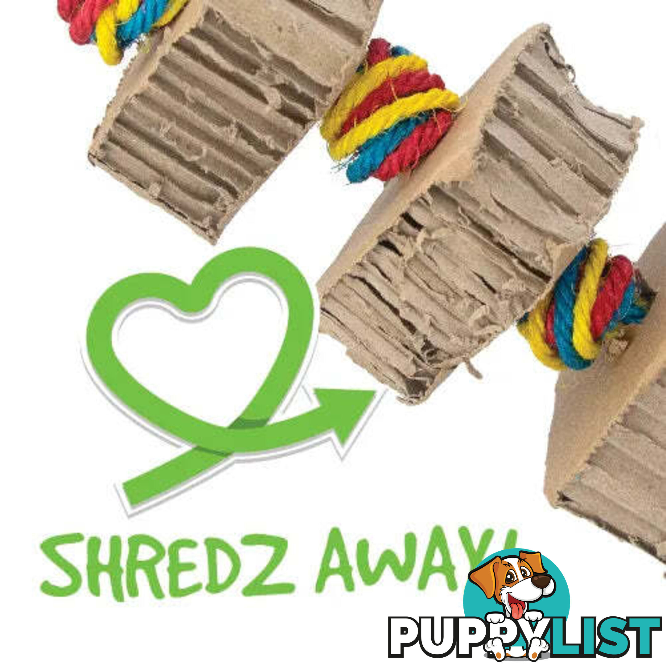 BIRD TOY DESTRUCTIVE - SHREDZ CARDBOARD TOWER X 3 & X 4 - BAINBRIDGE - BB-A8389