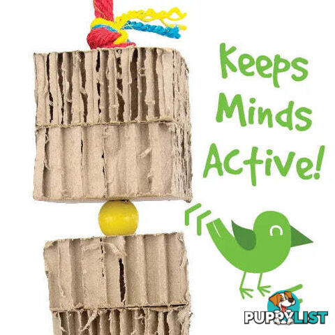 BIRD TOY DESTRUCTIVE - SHREDZ CARDBOARD TOWER X 3 & X 4 - BAINBRIDGE - BB-A8389