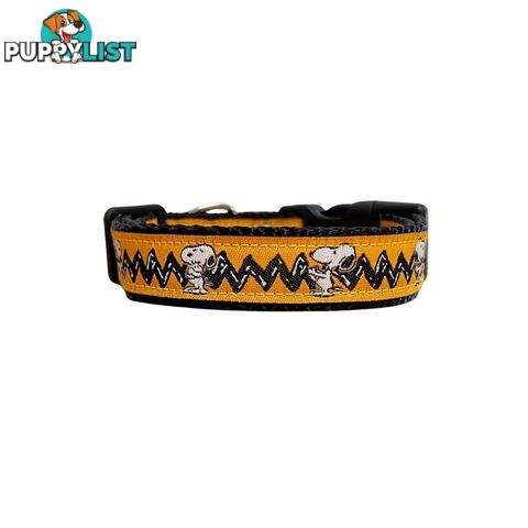 Snoopy Dog Collar - Hand Made by The Bark Side - TBSSNOOPMED