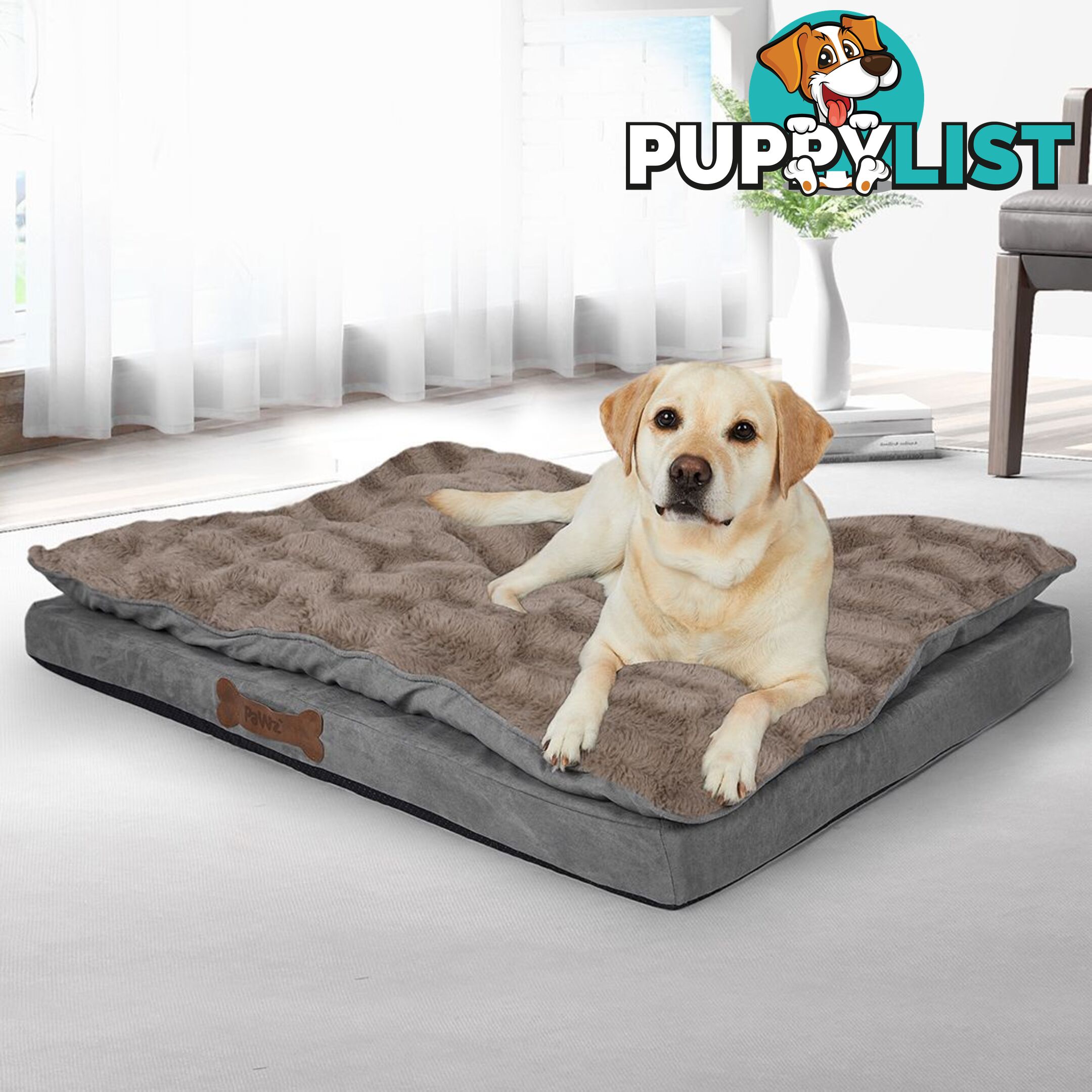 Dog Calming Bed Pet Cat Removable Cover Washable Orthopedic Memory Foam PaWz - WB-PT1058-S-KH