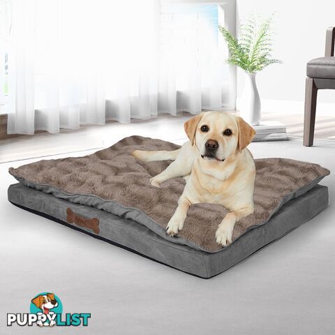 Dog Calming Bed Pet Cat Removable Cover Washable Orthopedic Memory Foam PaWz - WB-PT1058-S-KH