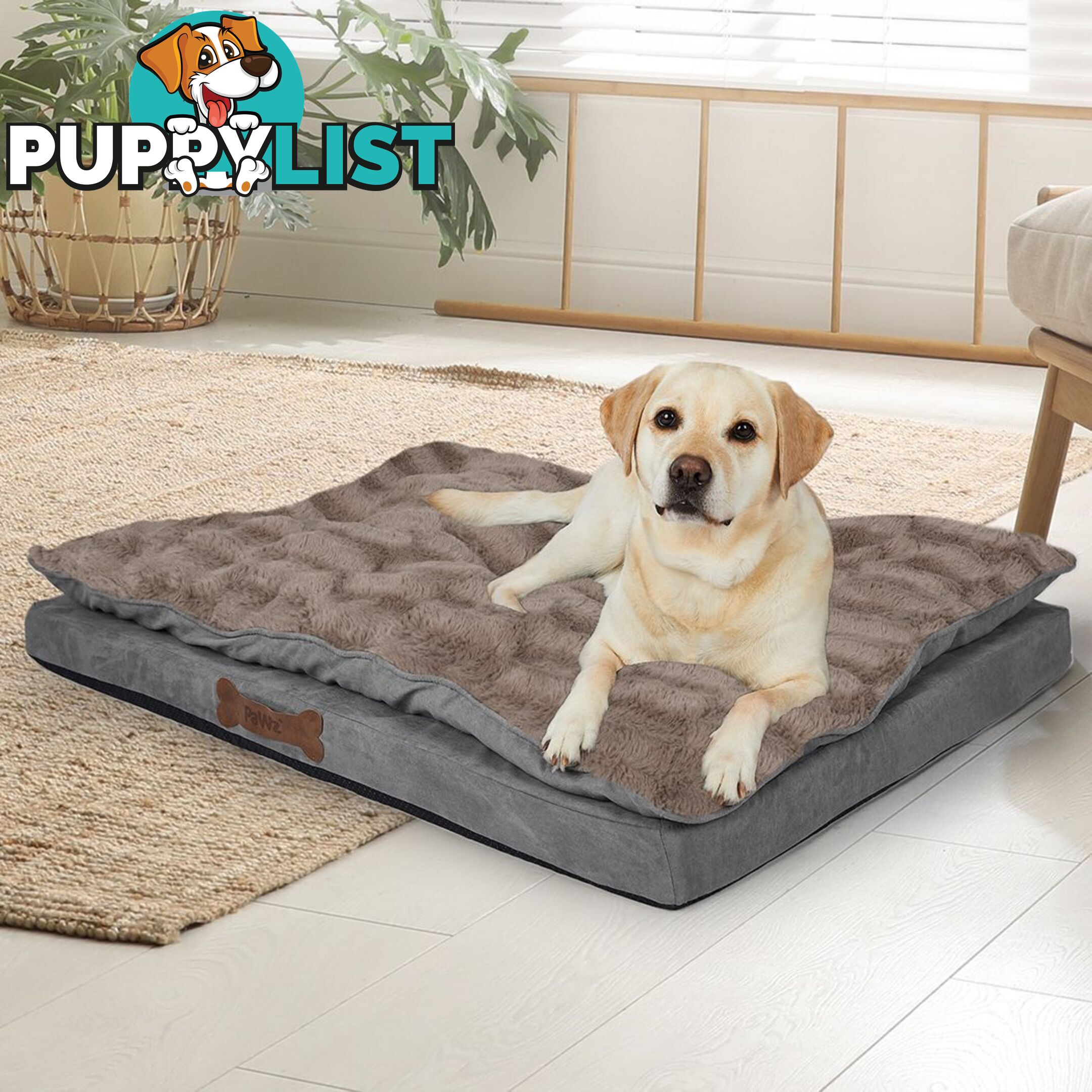 Dog Calming Bed Pet Cat Removable Cover Washable Orthopedic Memory Foam PaWz - WB-PT1058-S-KH