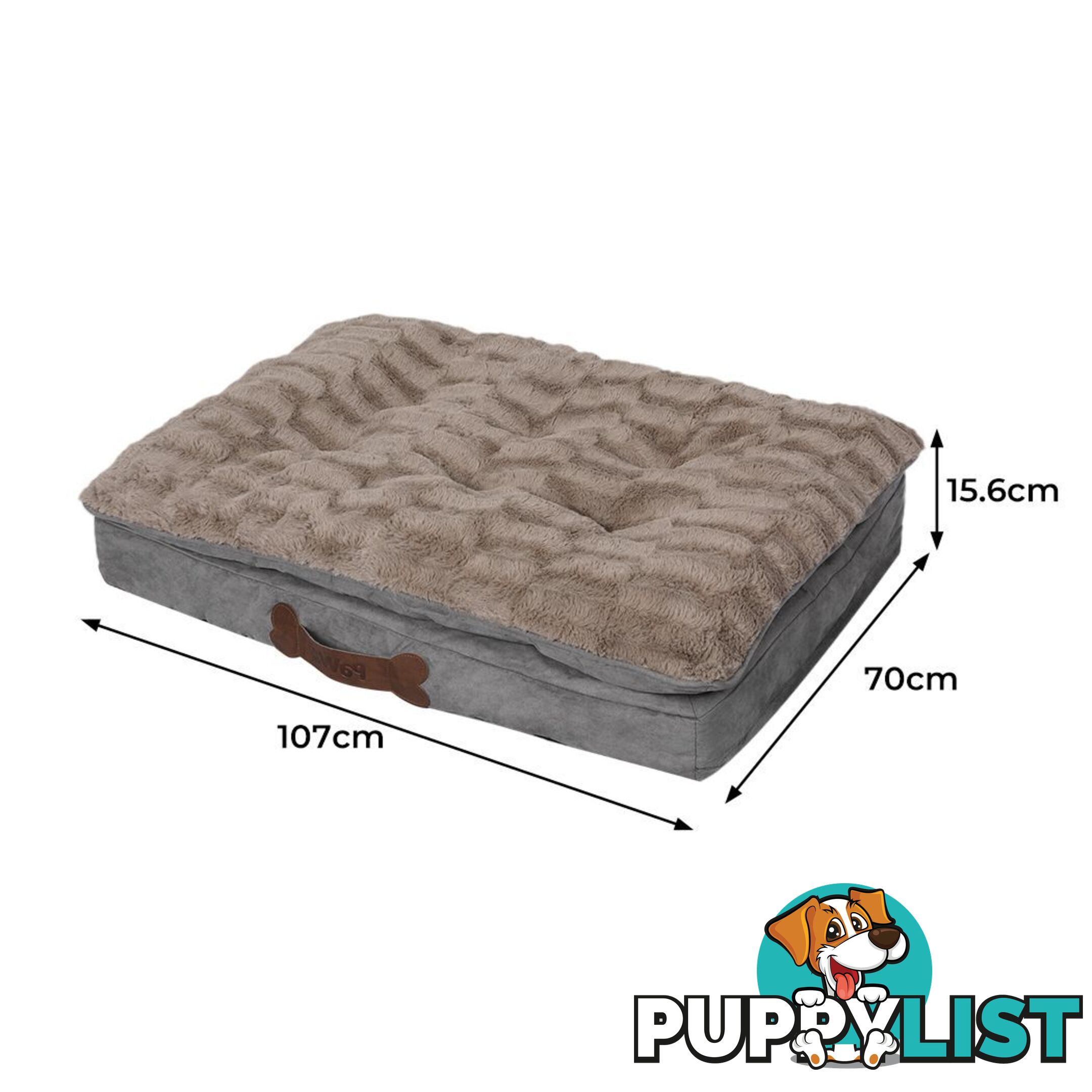 Dog Calming Bed Pet Cat Removable Cover Washable Orthopedic Memory Foam PaWz - WB-PT1058-S-KH