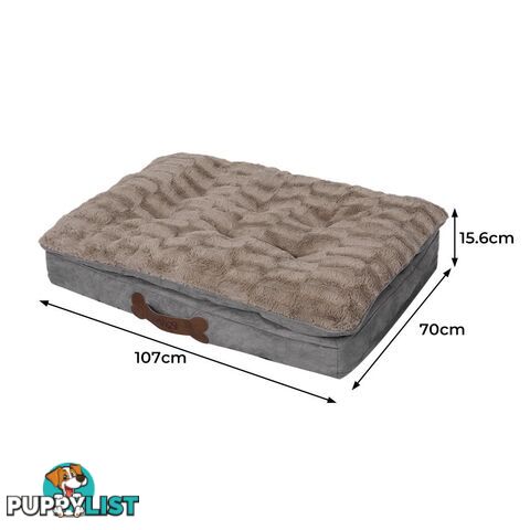 Dog Calming Bed Pet Cat Removable Cover Washable Orthopedic Memory Foam PaWz - WB-PT1058-S-KH