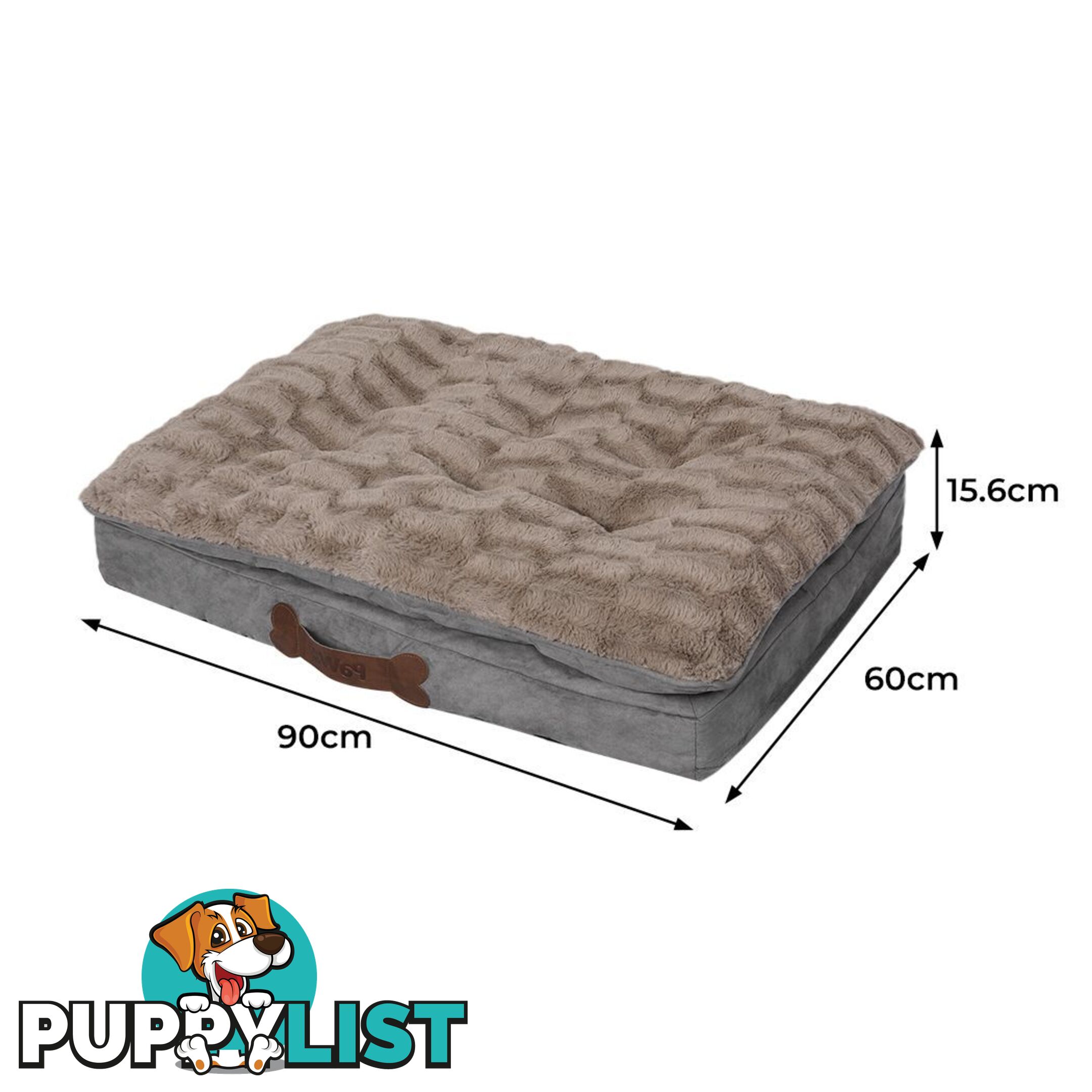 Dog Calming Bed Pet Cat Removable Cover Washable Orthopedic Memory Foam PaWz - WB-PT1058-S-KH