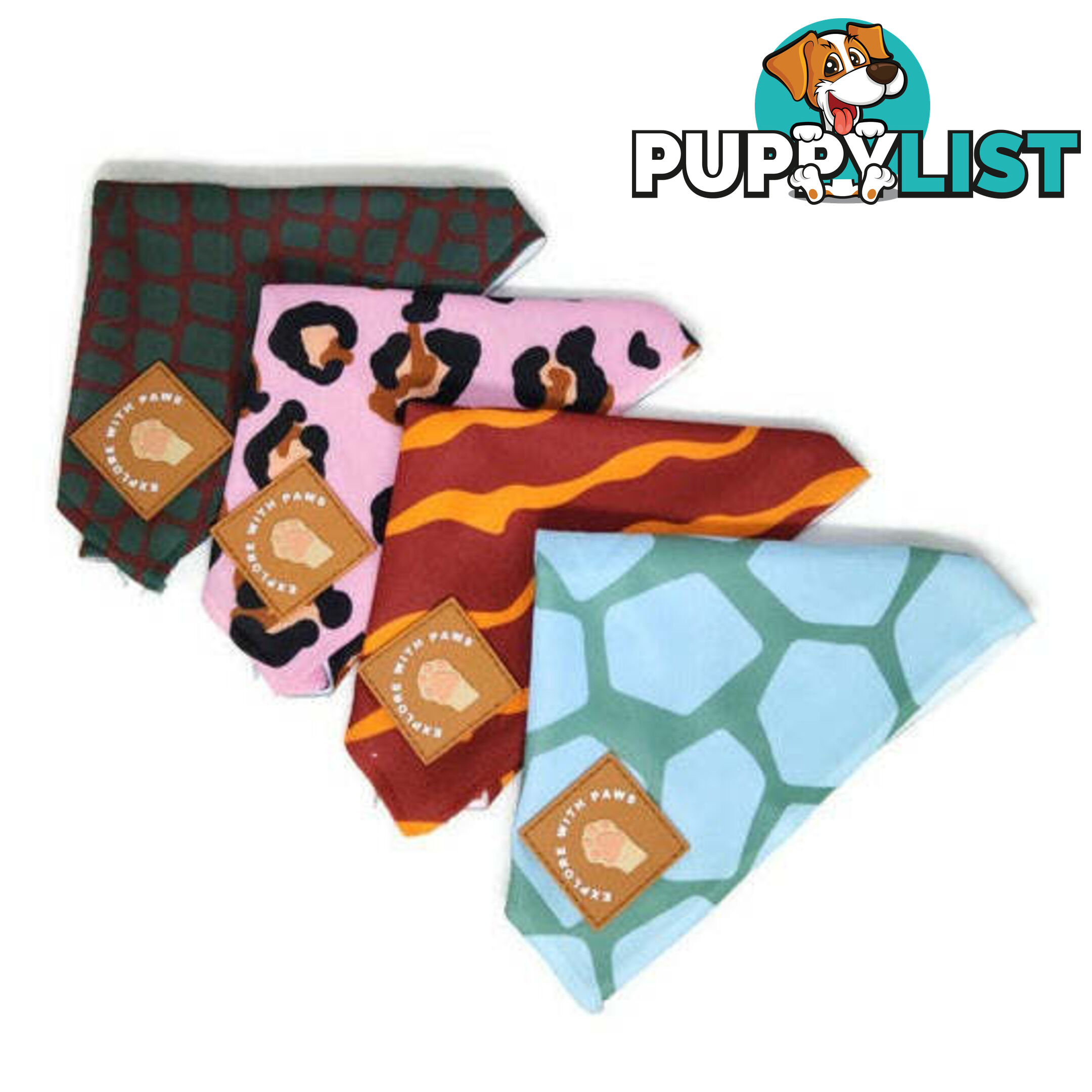 Designer Dog Bandana's by Explore with Paws - EWPBANMTUR