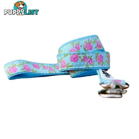 Rose Dog Lead / Dog Leash - Hand Made by The Bark Side - TBSLDROSPNK251.5