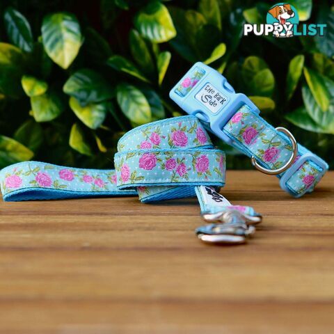 Rose Dog Lead / Dog Leash - Hand Made by The Bark Side - TBSLDROSPNK251.5