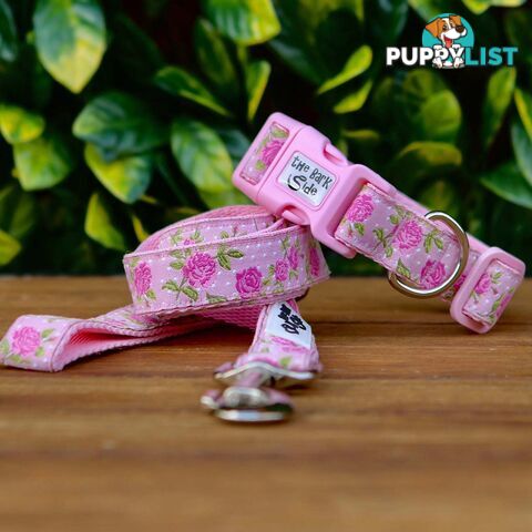 Rose Dog Lead / Dog Leash - Hand Made by The Bark Side - TBSLDROSPNK251.5