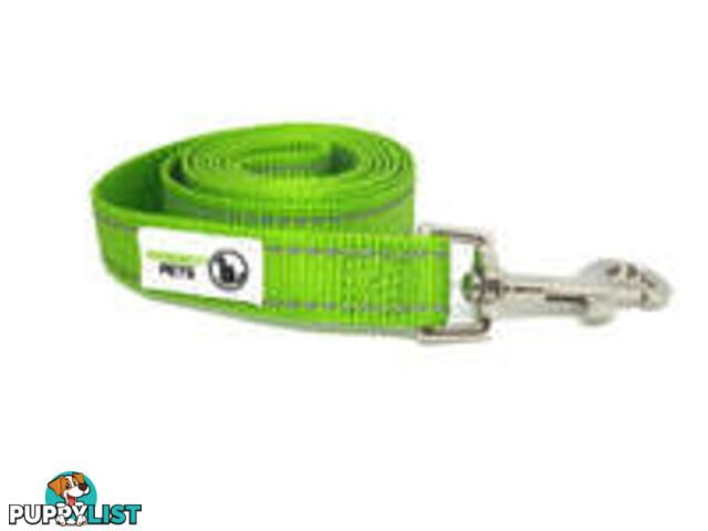 5m Long Nylon w/Reflective Stitching Dog Lead - Moondidley Pets - MDPLDREFBLK205