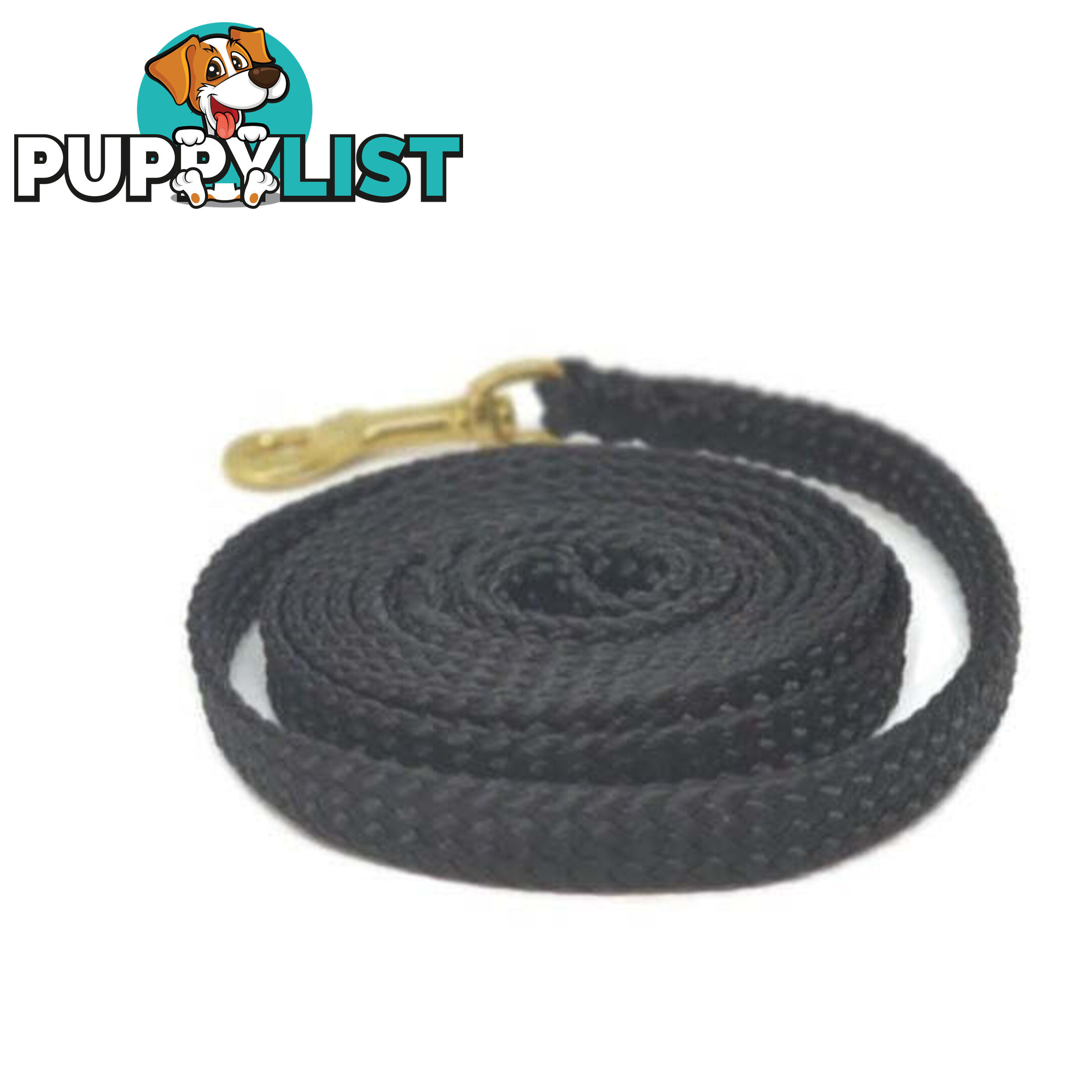 1.8m to 10m Long Dog Lead No Stitching Tough Yarnix 10mm Wide - YNXLD10-1.8YELBR