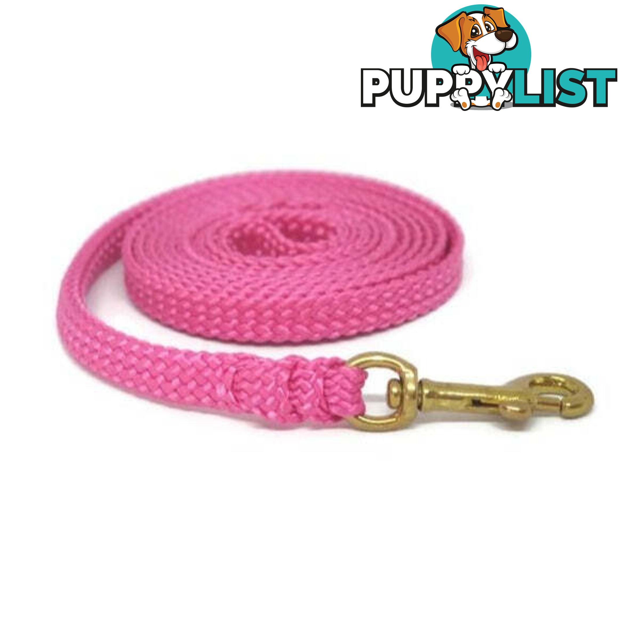 1.8m to 10m Long Dog Lead No Stitching Tough Yarnix 10mm Wide - YNXLD10-1.8YELBR