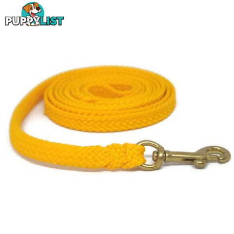 1.8m to 10m Long Dog Lead No Stitching Tough Yarnix 10mm Wide - YNXLD10-1.8YELBR