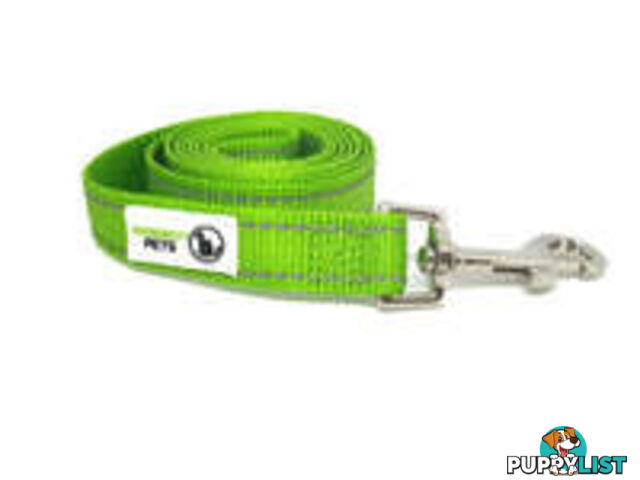 10m Long Nylon w/Reflective Stitching Dog Lead - Moondidley Pets - MDPLDREFBLK2010