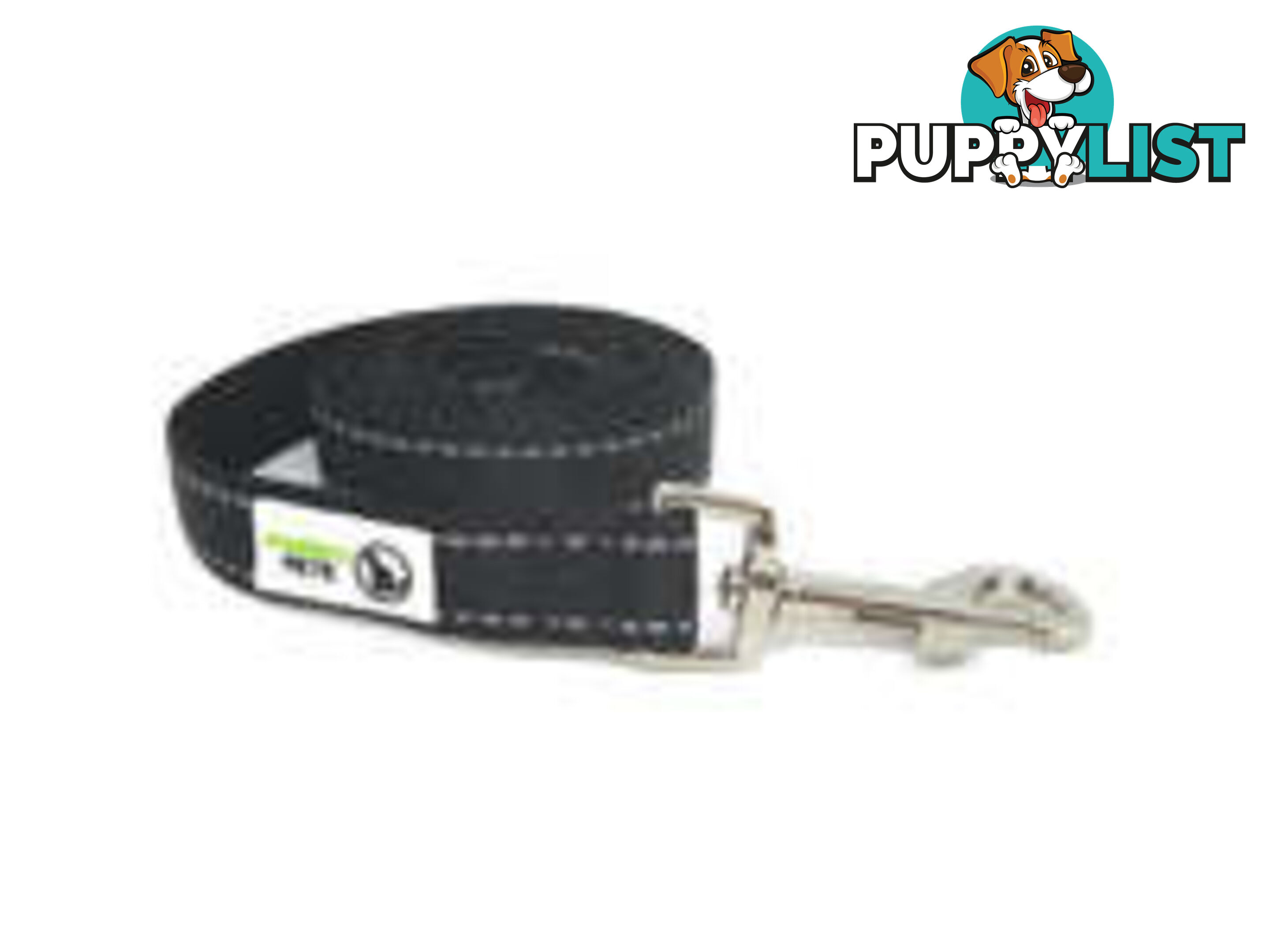 10m Long Nylon w/Reflective Stitching Dog Lead - Moondidley Pets - MDPLDREFBLK2010