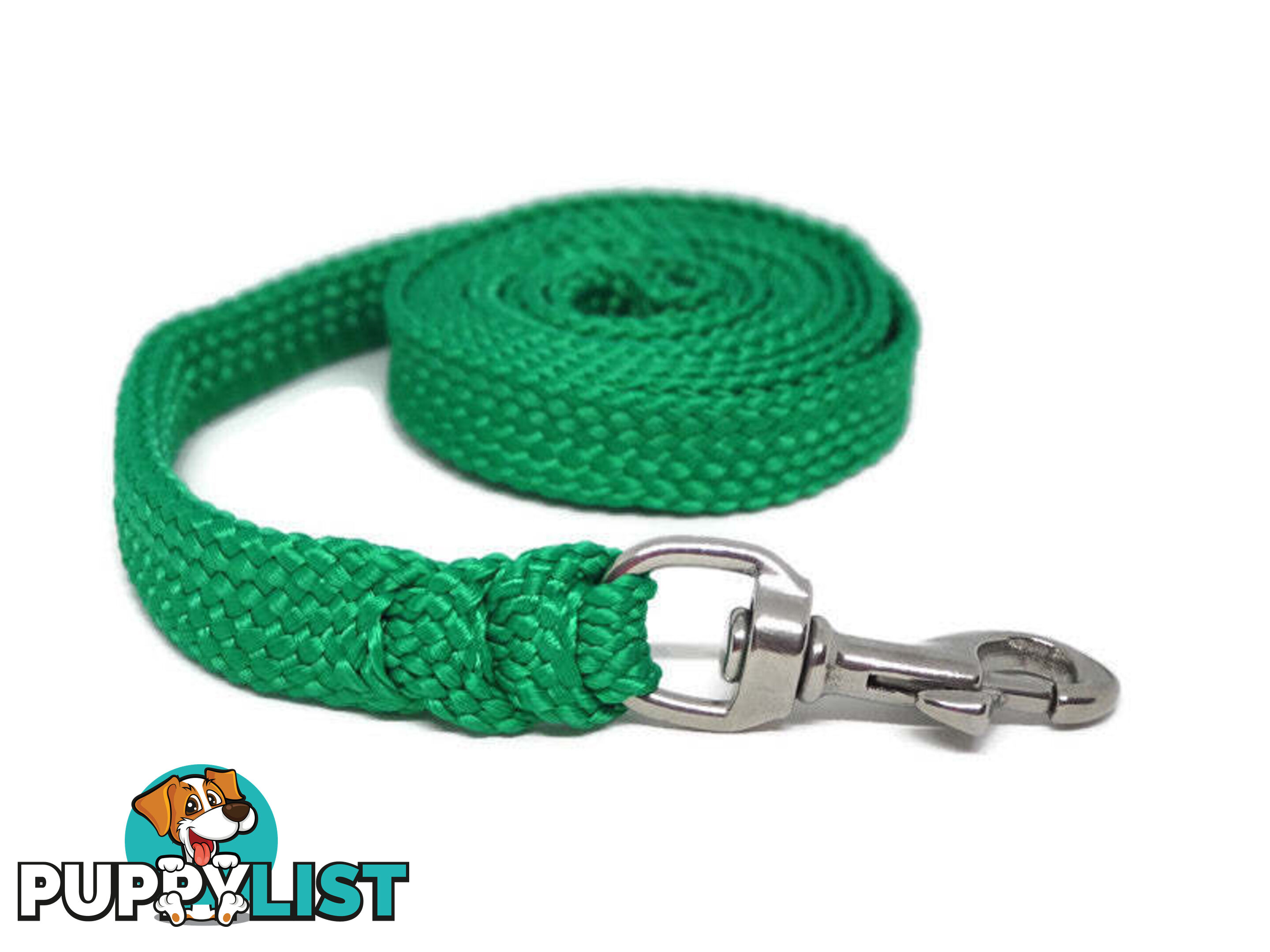 1.8m to 10m Long Dog Lead No Stitching Tough Yarnix 20mm Wide - YNXLD205SSPNK