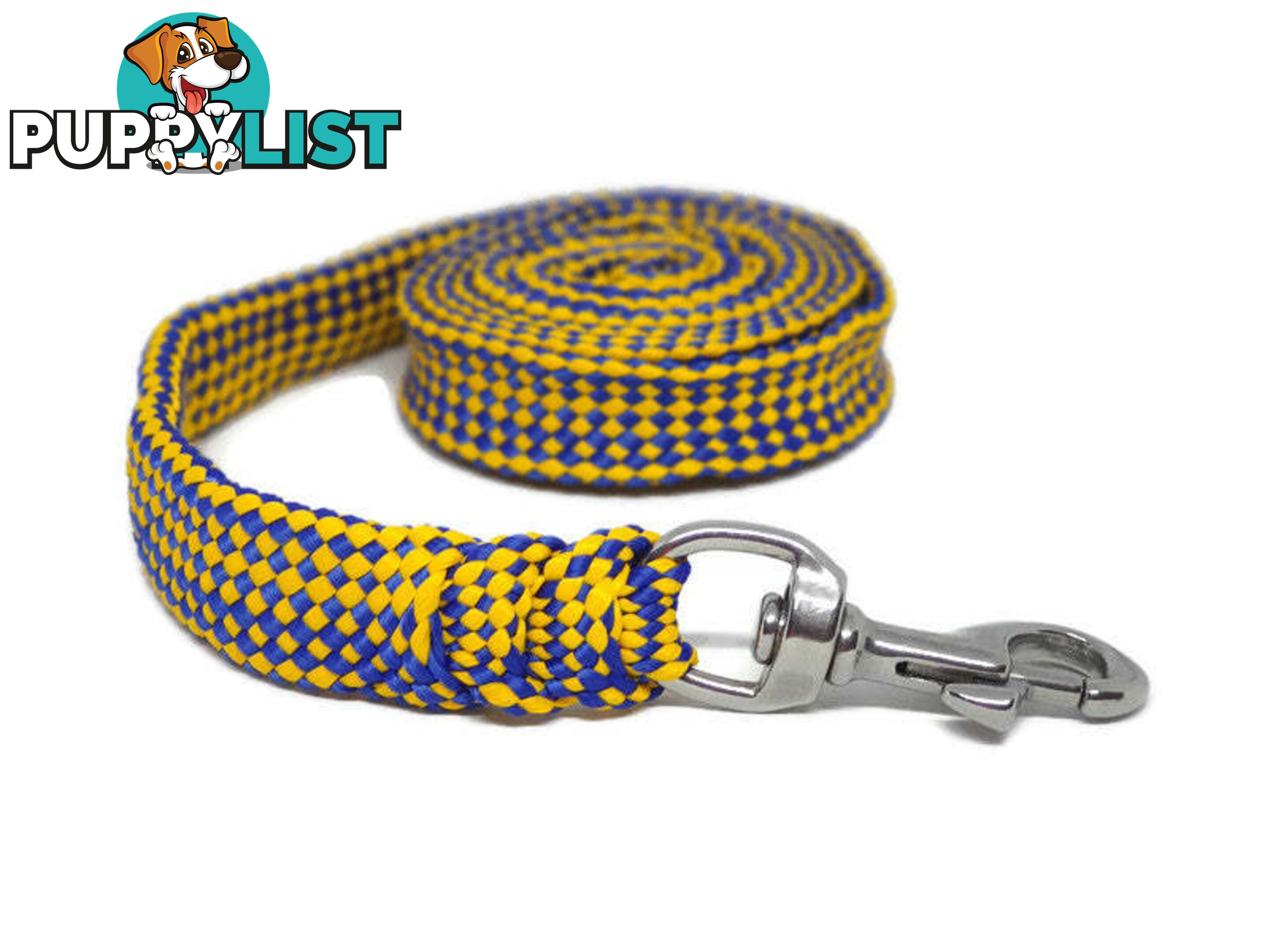 1.8m to 10m Long Dog Lead No Stitching Tough Yarnix 20mm Wide - YNXLD205SSPNK