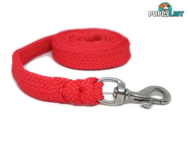 1.8m to 10m Long Dog Lead No Stitching Tough Yarnix 20mm Wide - YNXLD205SSPNK
