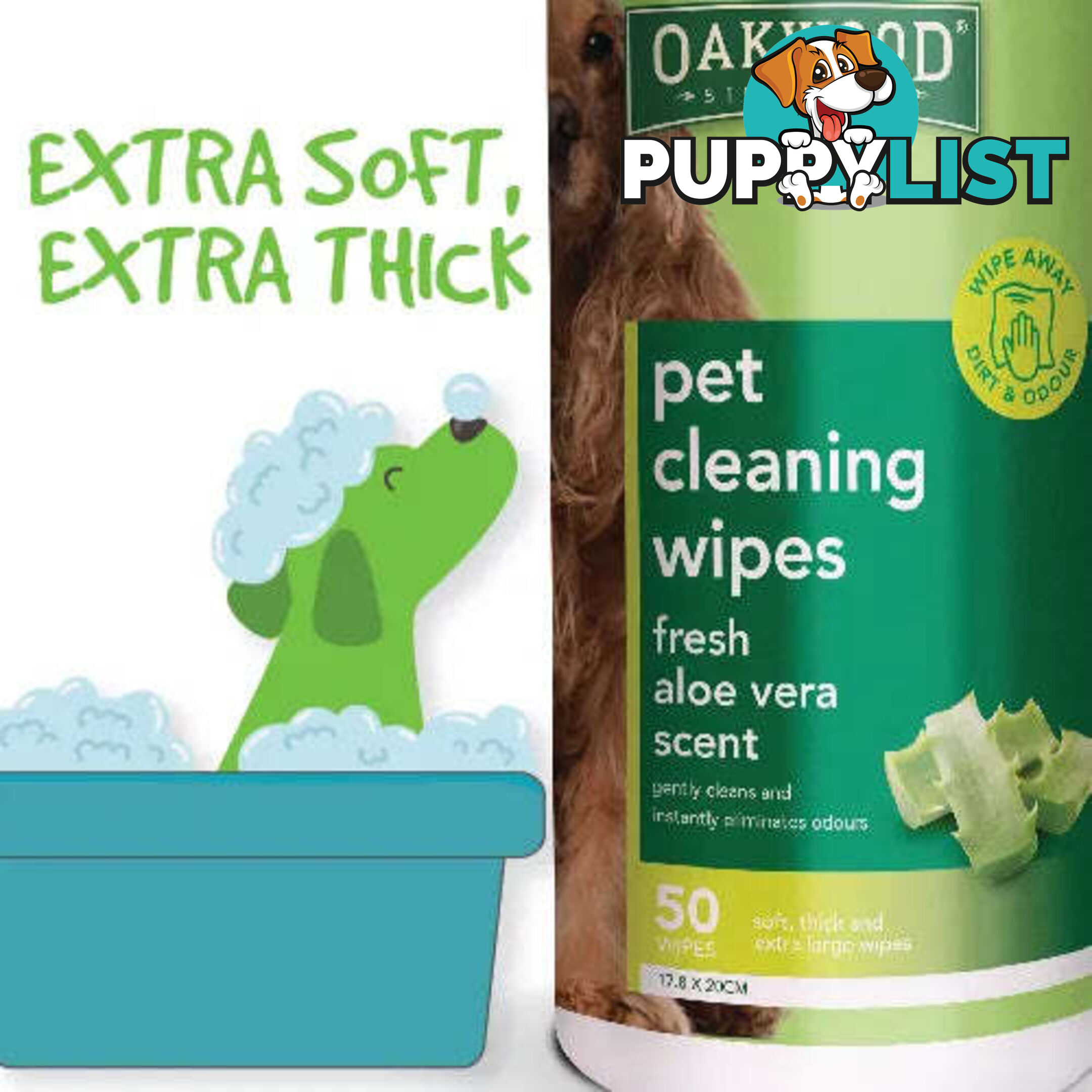 OAKWOOD PET CLEANING WIPES 50 PACK - BAINBRIDGE - BB-A7241