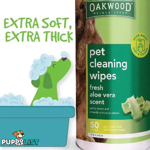 OAKWOOD PET CLEANING WIPES 50 PACK - BAINBRIDGE - BB-A7241