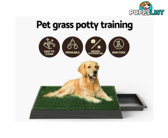 i.Pet Pet Training Pad With Tray Grass Mat - PET-PAD-GRASSX2