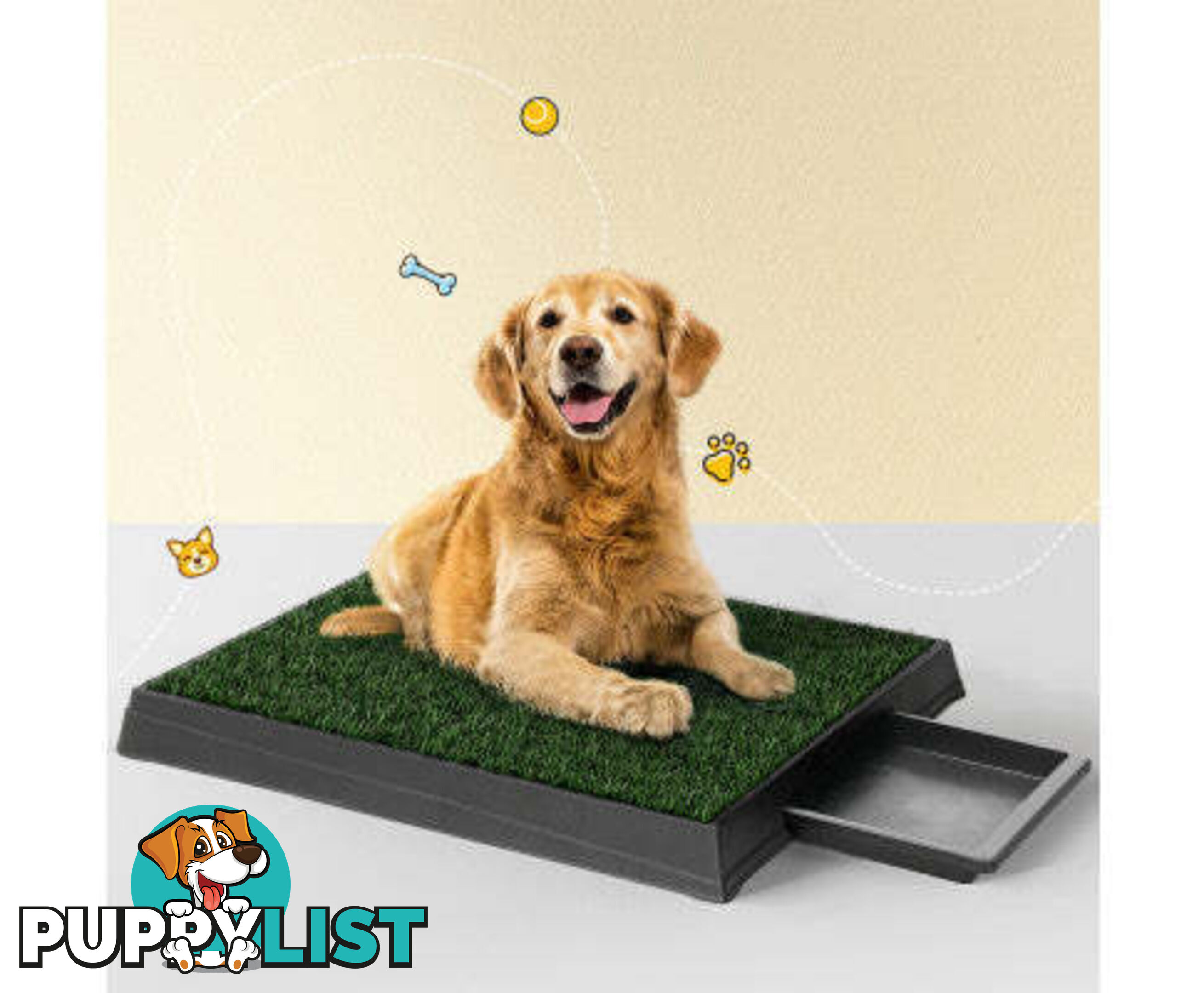 i.Pet Pet Training Pad With Tray Grass Mat - PET-PAD-GRASSX2