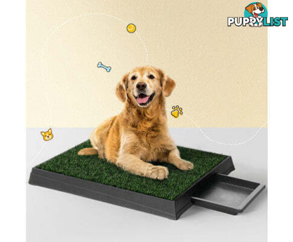 i.Pet Pet Training Pad With Tray Grass Mat - PET-PAD-GRASSX2