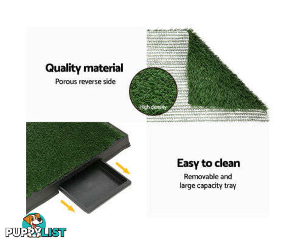 i.Pet Pet Training Pad With Tray Grass Mat - PET-PAD-GRASSX2