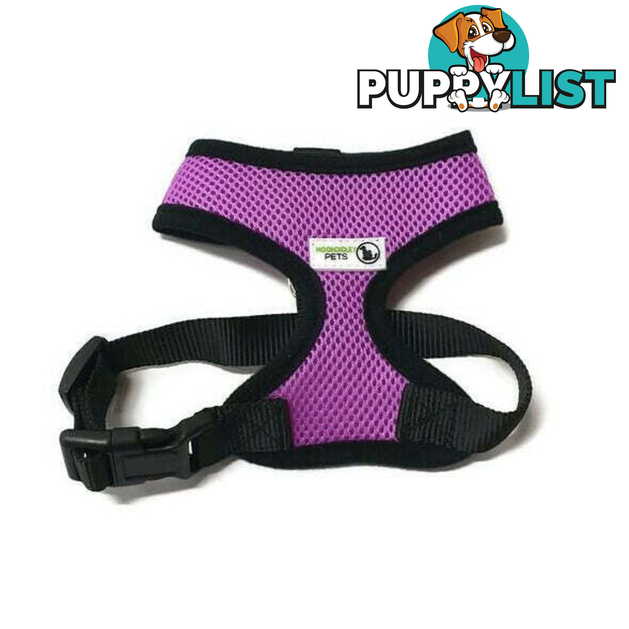 Pet Harness Soft Air Mesh Padded Adjustable  - Moondidley Pets - MDPHARMESSGRN