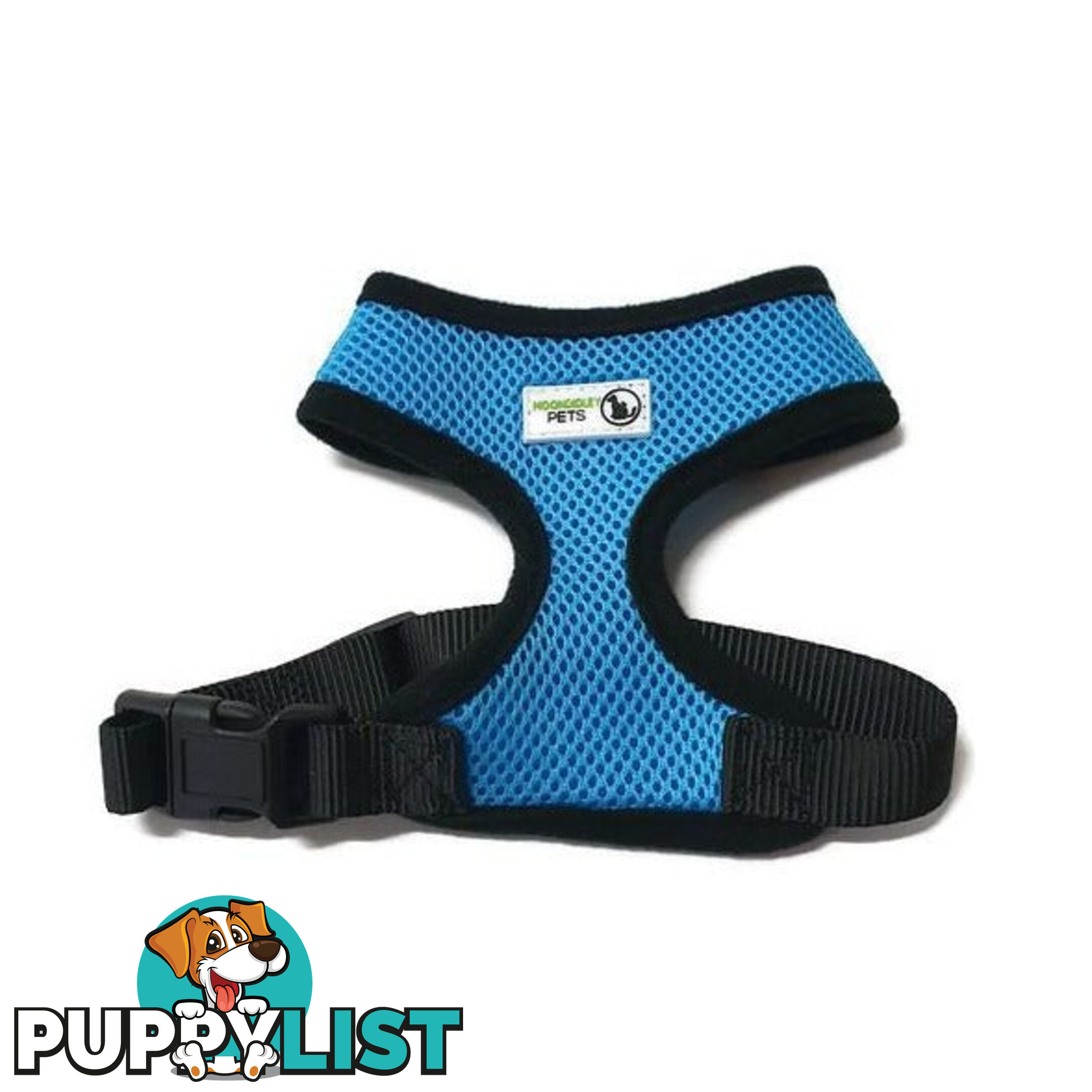 Pet Harness Soft Air Mesh Padded Adjustable  - Moondidley Pets - MDPHARMESSGRN