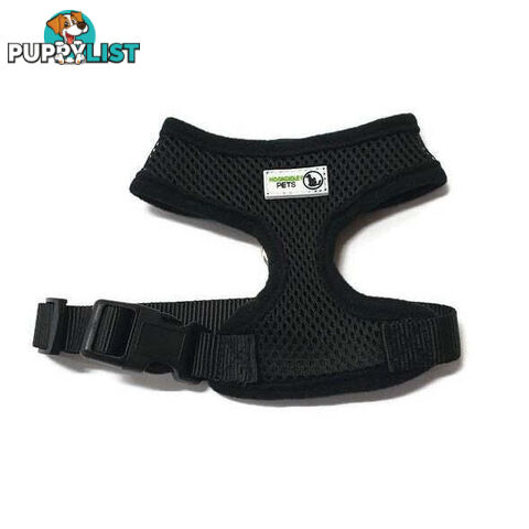 Pet Harness Soft Air Mesh Padded Adjustable  - Moondidley Pets - MDPHARMESSGRN
