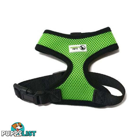 Pet Harness Soft Air Mesh Padded Adjustable  - Moondidley Pets - MDPHARMESSGRN