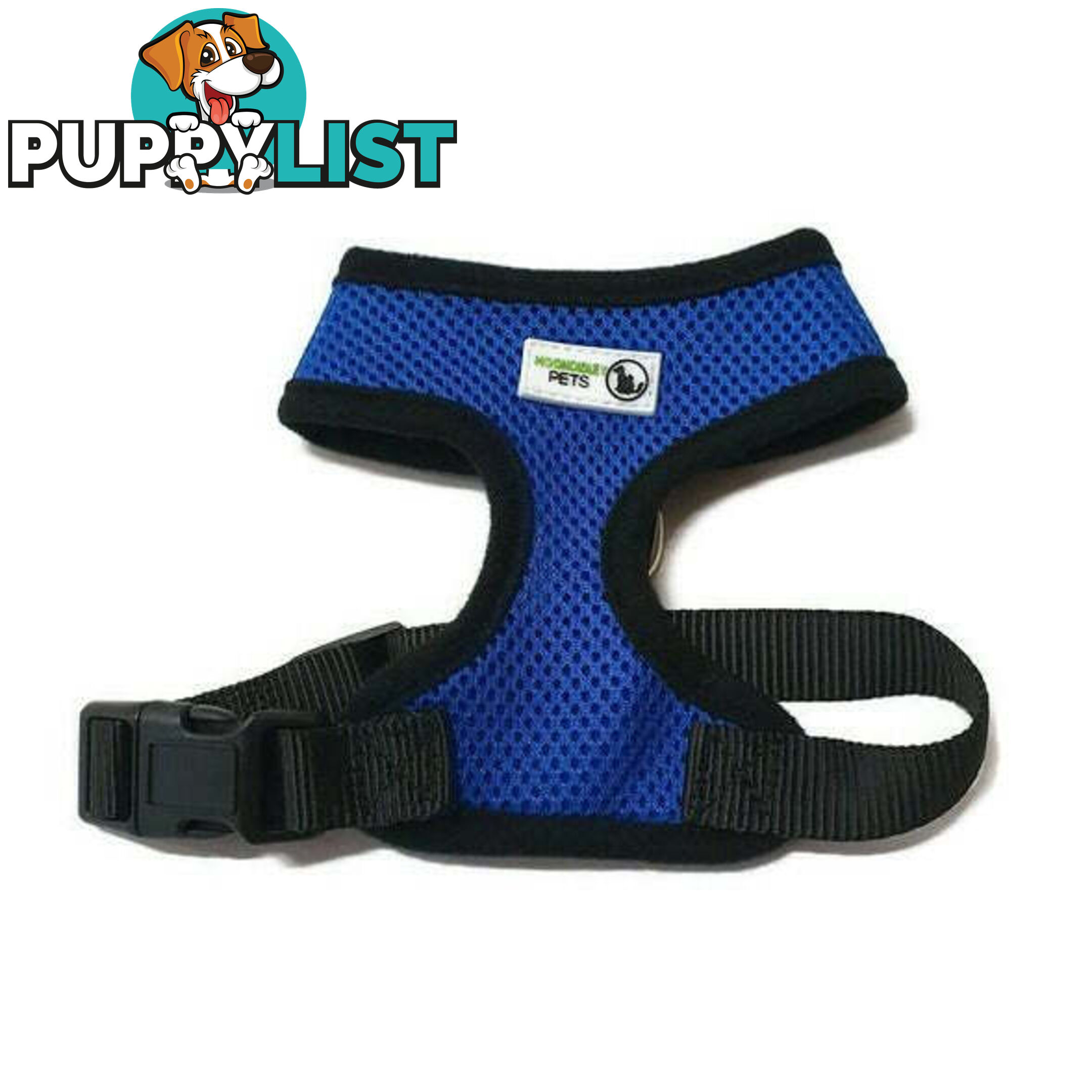 Pet Harness Soft Air Mesh Padded Adjustable  - Moondidley Pets - MDPHARMESSGRN