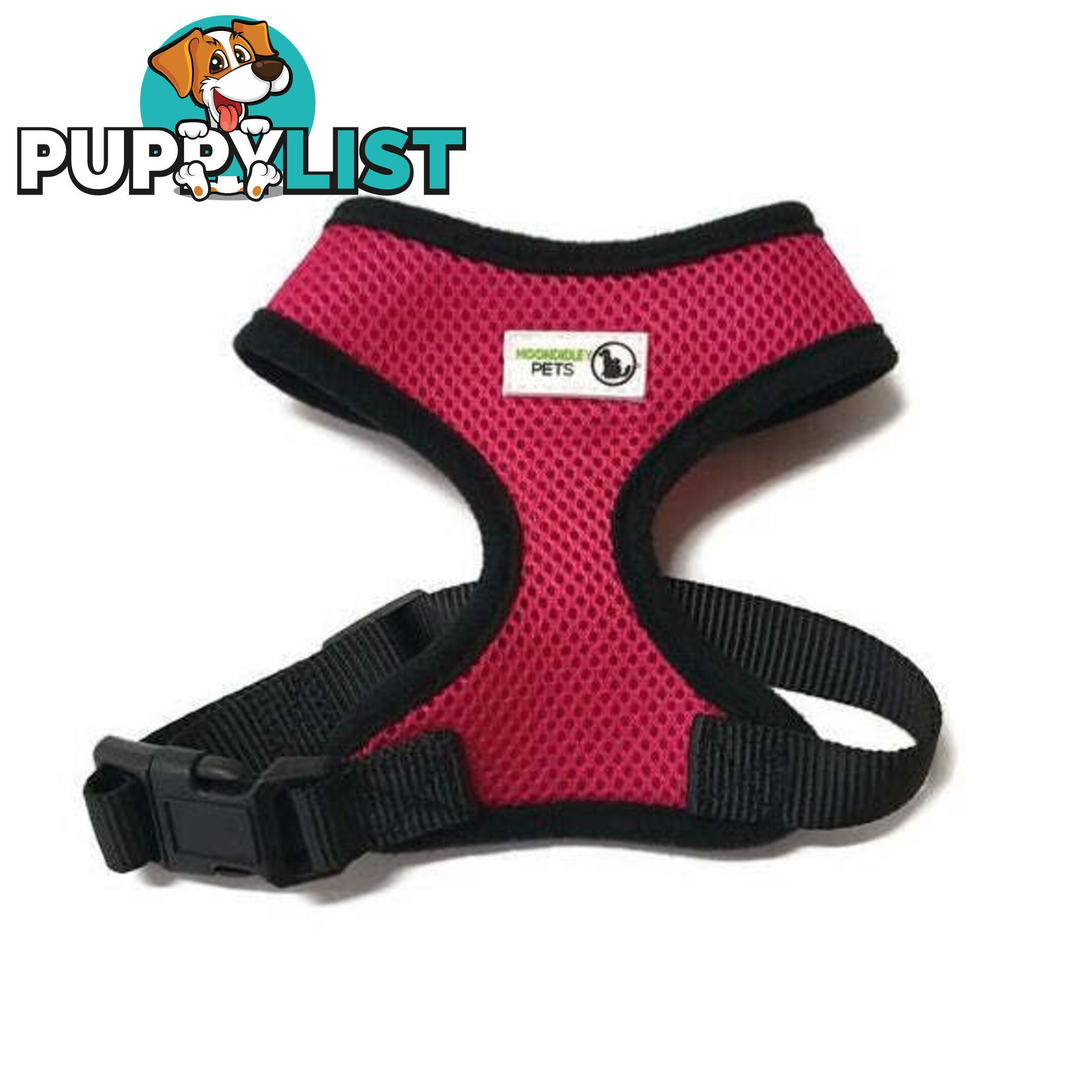 Pet Harness Soft Air Mesh Padded Adjustable  - Moondidley Pets - MDPHARMESSGRN